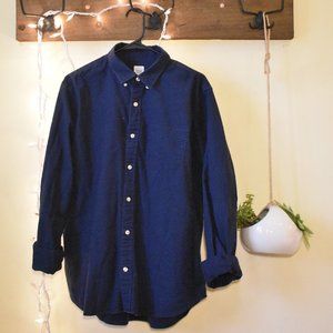Solid Navy Button Down